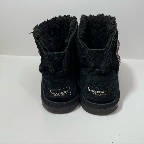 Ugg Koolaburra Black Sequin Star Ankle Winter Booties - Picture 6 of 11